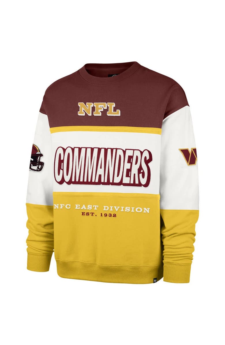 '47 Men's '47 Burgundy/Gold Washington Commanders Breeze Maximalist Sweatshirt, Alternate, color, Burgundy