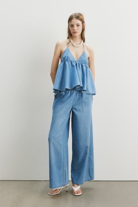 Pull-on Denim Trousers