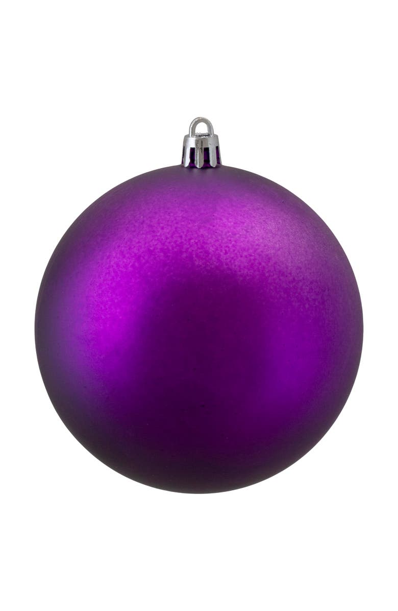 Northlight 12ct Matte Purple Shatterproof Christmas Ball Ornaments 4", Alternate, color, Purple