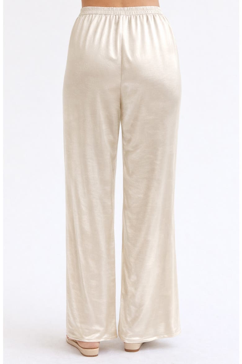 Satin Pull On Pants, Alternate, color, Champagne