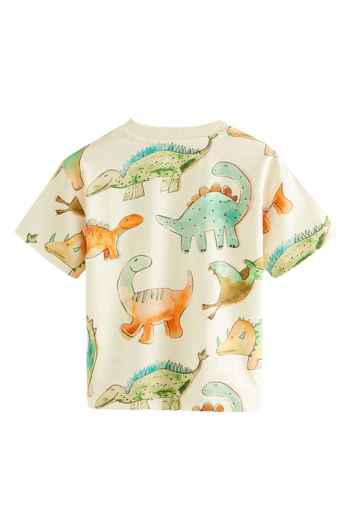 Next Kids' Dinosaur Print T-shirt In White