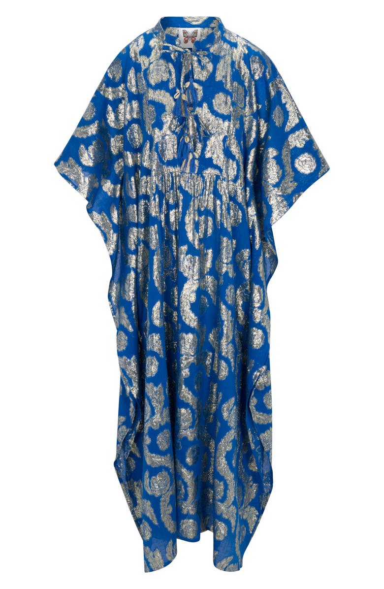 MEGHAN LA Palm Springs Caftan Maxi Dress, Alternate, color, Ocean Blue