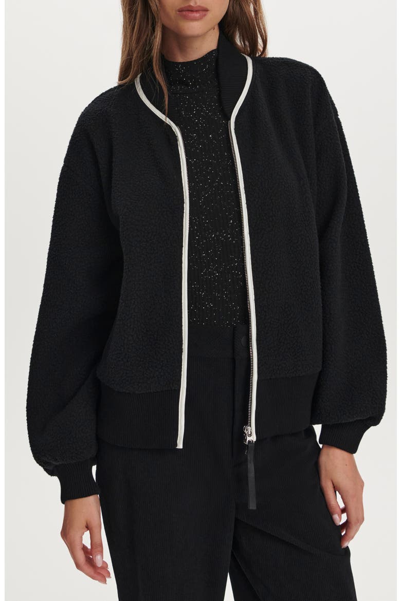 Hansley Fleece Jacket, Main, color, BLACK