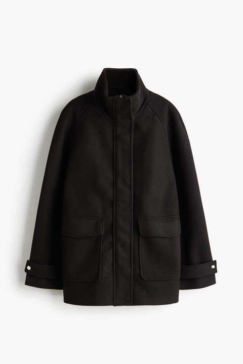 Funnel-collar Coat