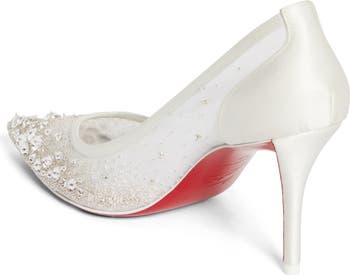 Miss Z Crystal Beaded Mesh Pump