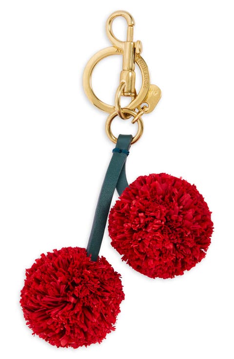 Cherry Raffia Bag Charm