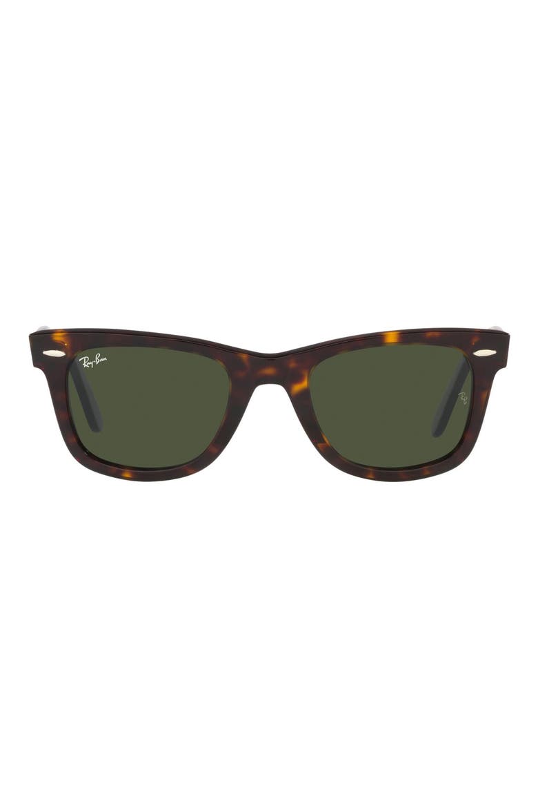 Wayfarer 50mm Square Sunglasses, Main, color, GREEN BLACK