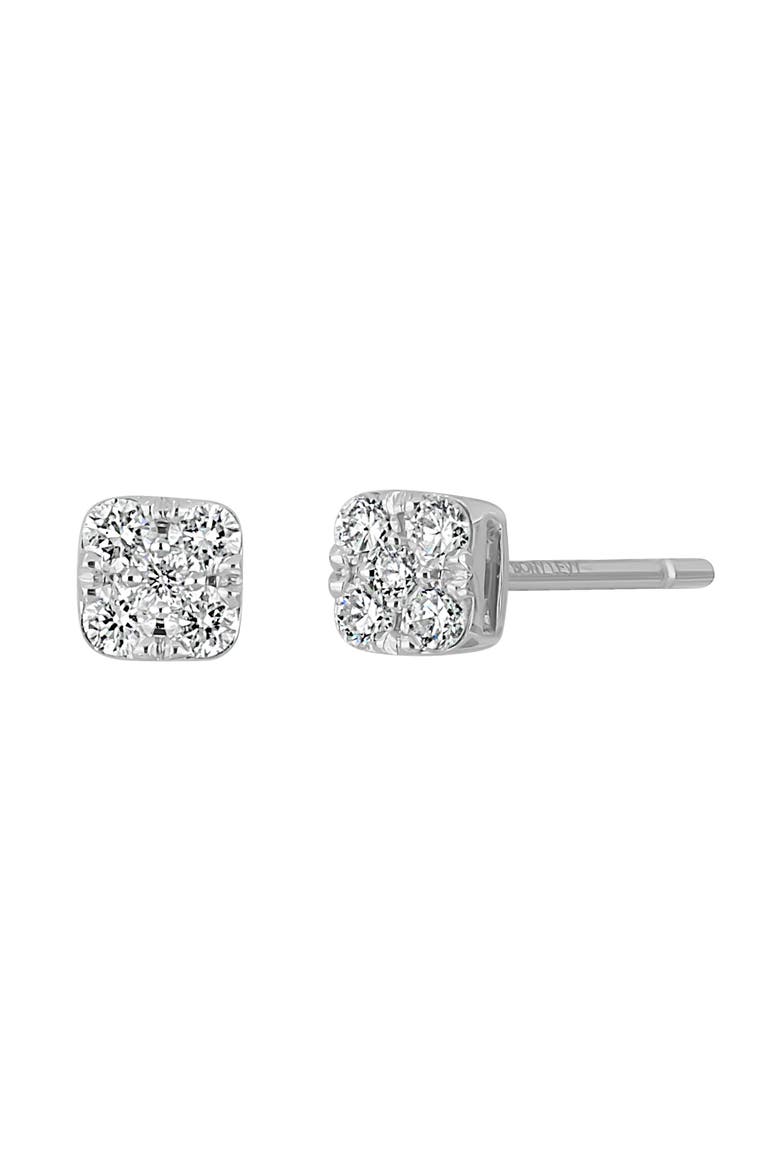 Mika Diamond Stud Earrings, Main, color, 18K WHITE GOLD