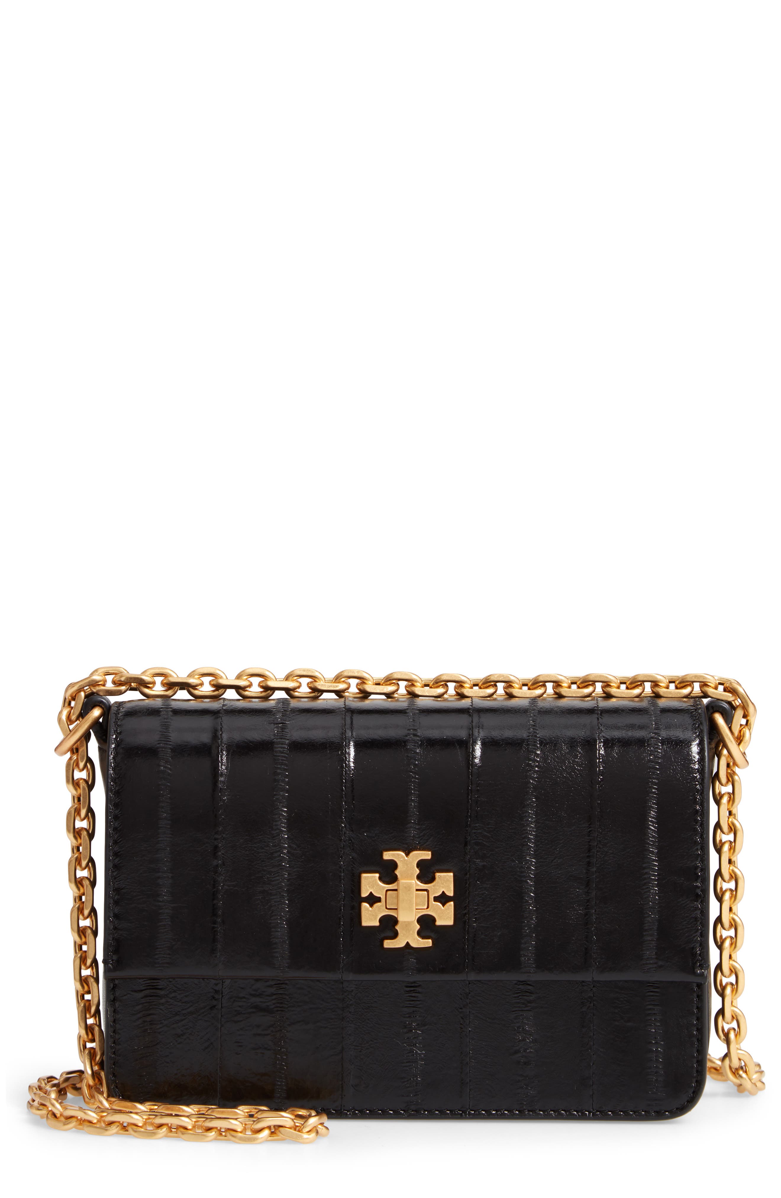 Tory Burch Mini Kira Eelskin Bag, Main, color, 