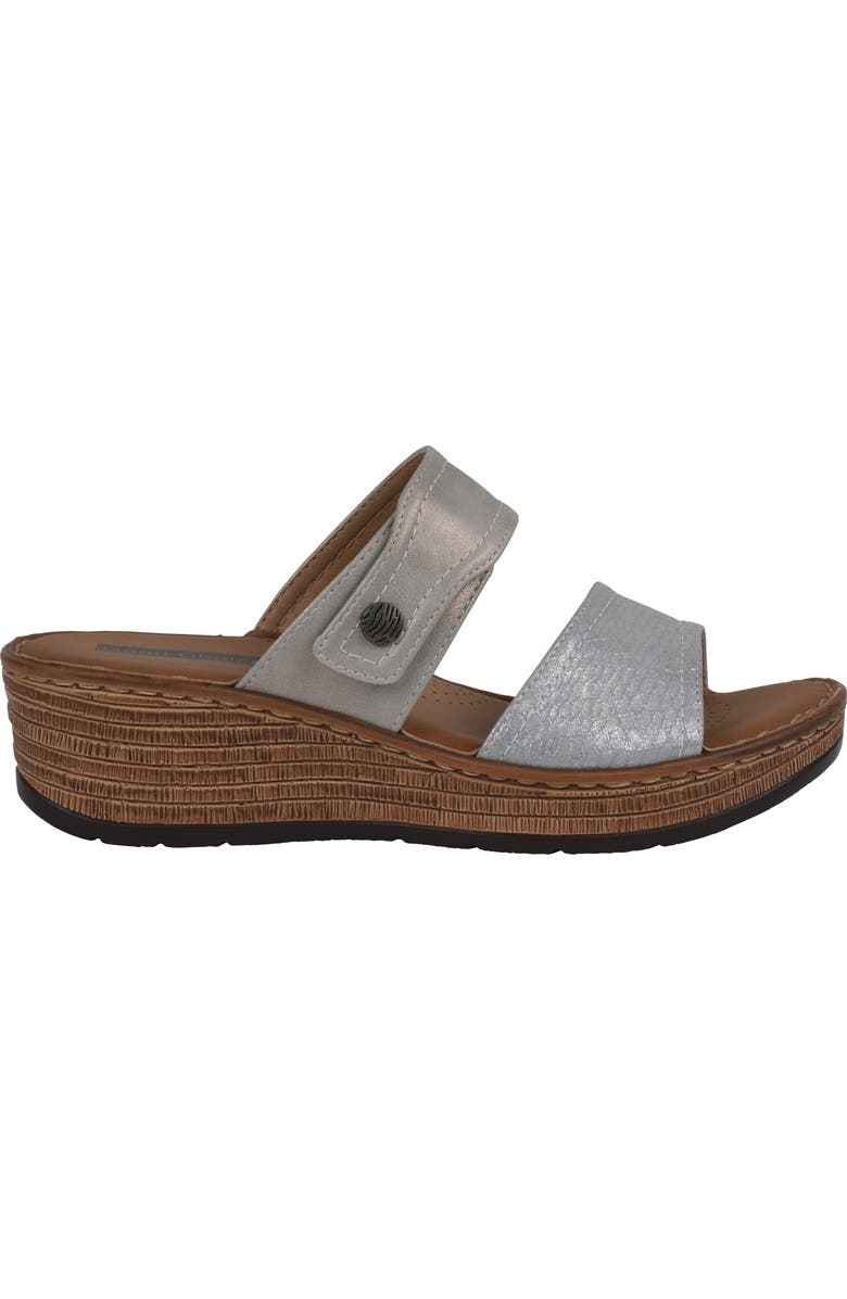 GC SHOES Meli Comfort Wedge Sandal, Main, color, Silver
