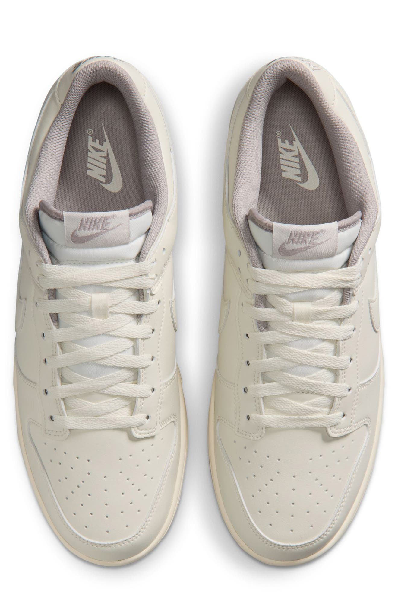 Dunk Low Basketball Sneaker, Alternate, color, SOFT PEARL/ GREY/ SOFT PEARL
