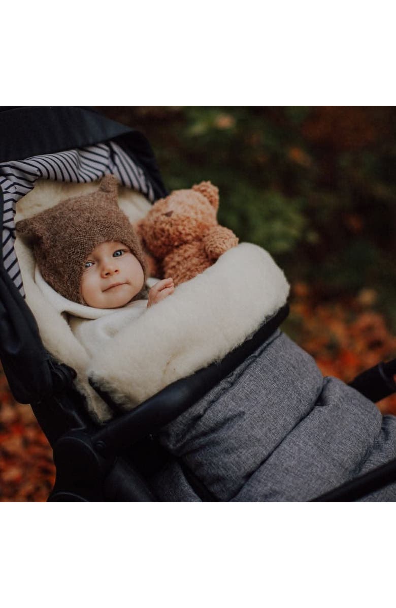 Cover Baby LLC Arctic Organic Wool Adjustable Footmuff, Alternate, color, Black