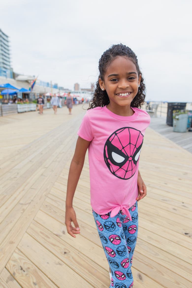 Spider-Man T-Shirt & Leggings Set, Alternate, color, Spider-Man Pink