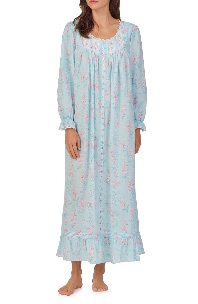 Eileen West Long Sleeve Cotton Lawn Ballet Nightgown, Main, color, 