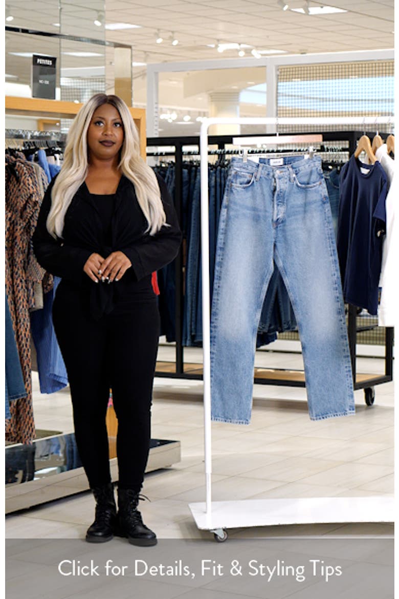 '90s Pinch Waist High Waist Straight Leg Jeans video