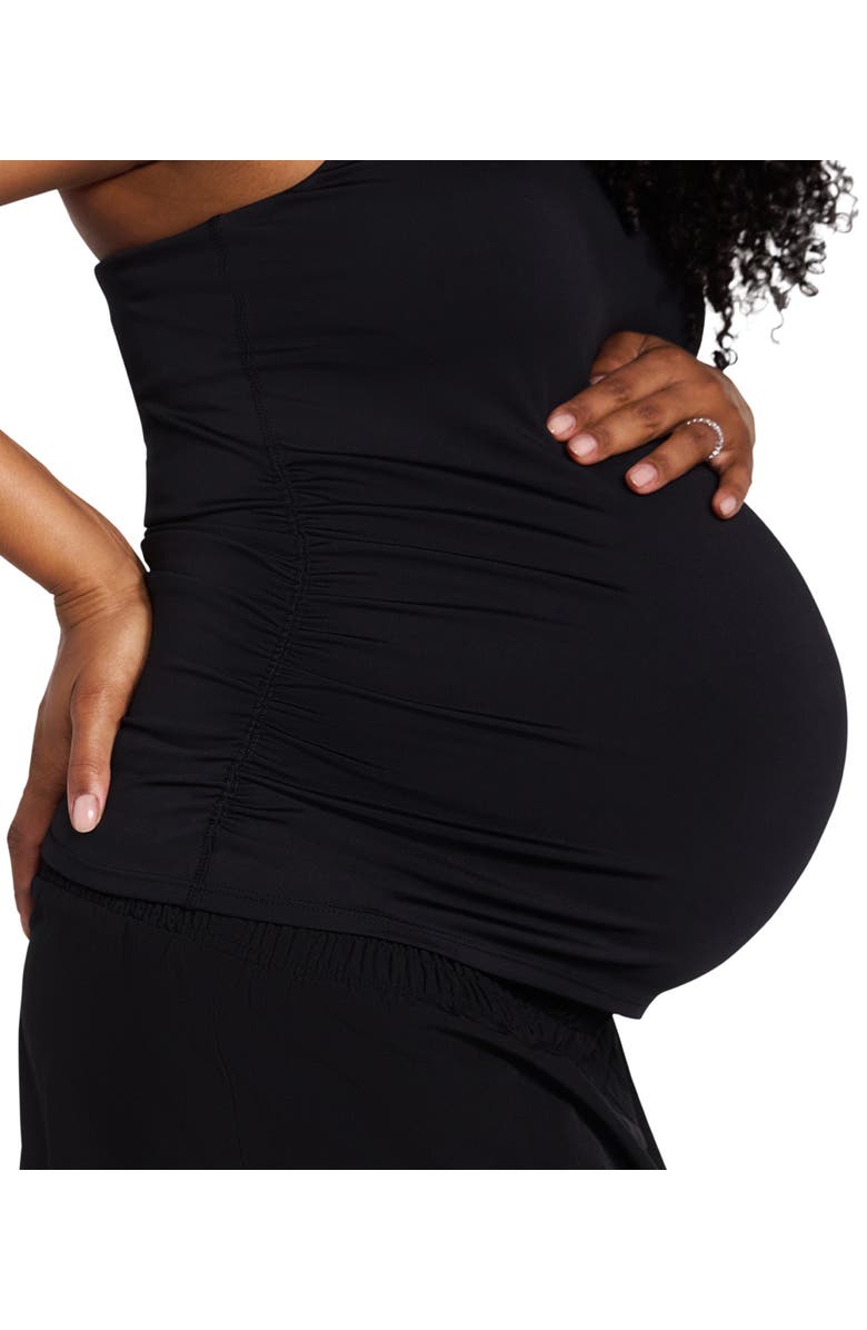 MOTHERHOOD MATERNITY Scoop Neck Racerback Active Tank with Support, Alternate, color, Black