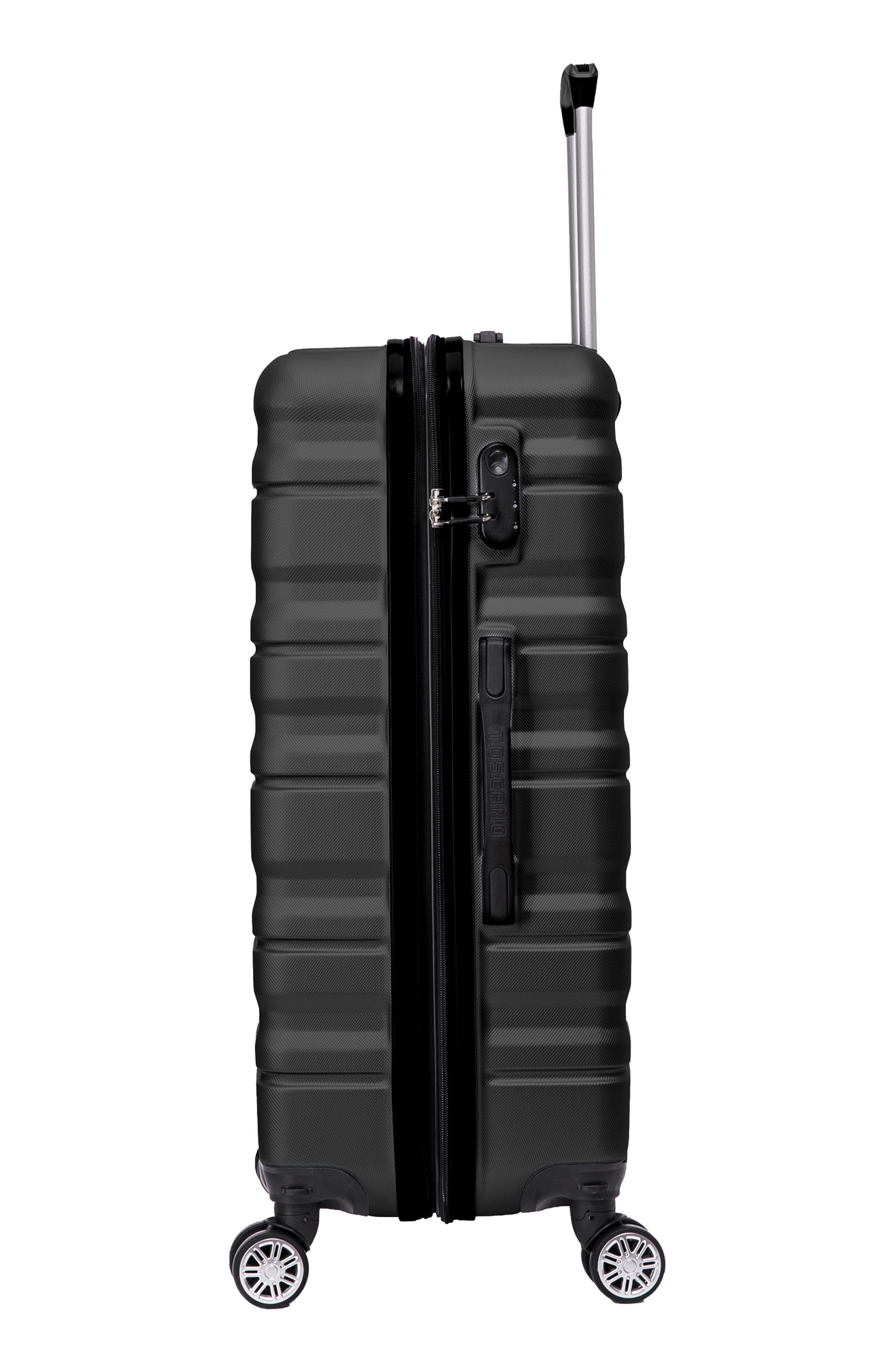 TUCCI Girovita Hardshell 3-Piece Spinner Luggage Set, Alternate, color, Black