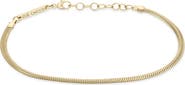 Zoë Chicco 14K Gold Flat Snake Chain Bracelet