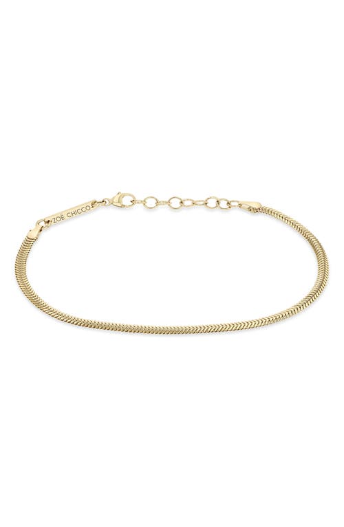 Zoë Chicco 14K Gold Flat Snake Chain Bracelet in 14K Yellow Gold  product