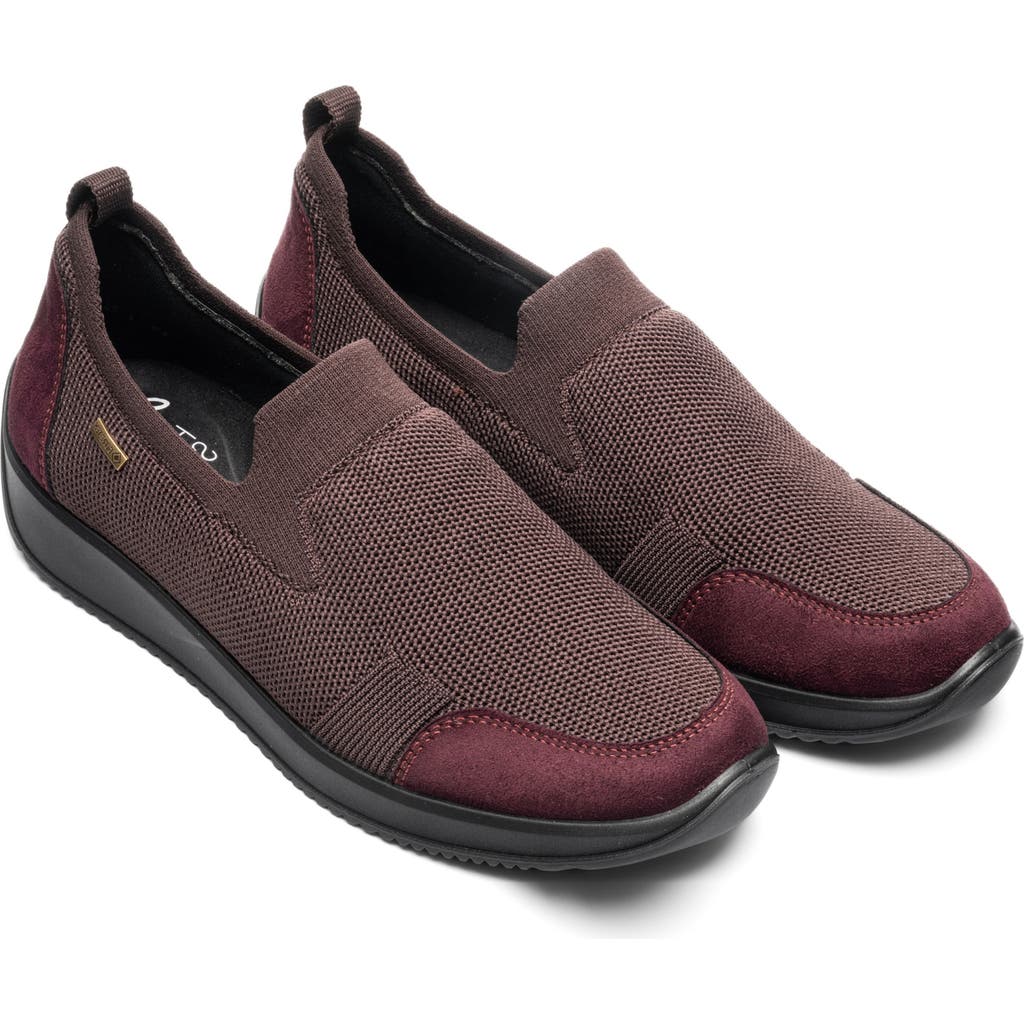 Ara Lilith 2 Waterproof Gore-tex® Slip-on Sneaker In Burgundy