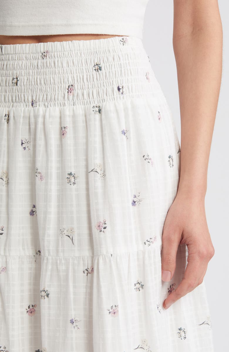 Rails Edina Floral Tiered Cotton Midi Skirt, Alternate, color, 