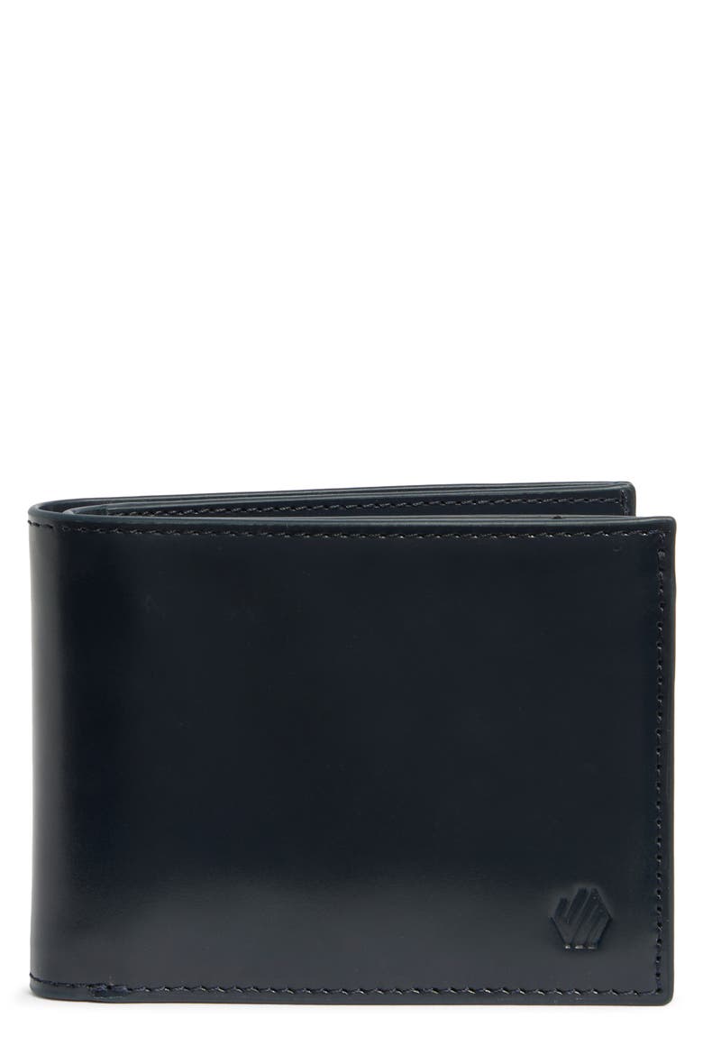 Brushoff Bifold Leather Wallet, Main, color, NAVY