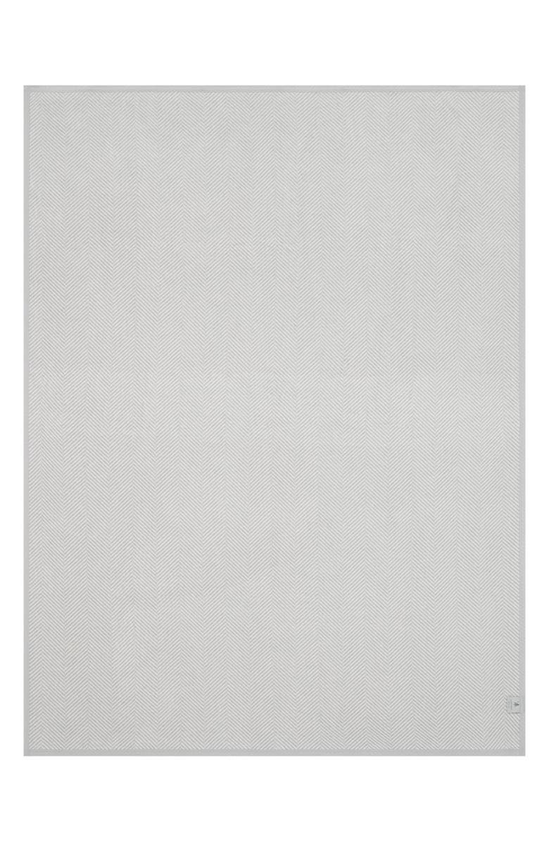 ChappyWrap Harborview Herringbone Throw Blanket, Alternate, color, Light Grey
