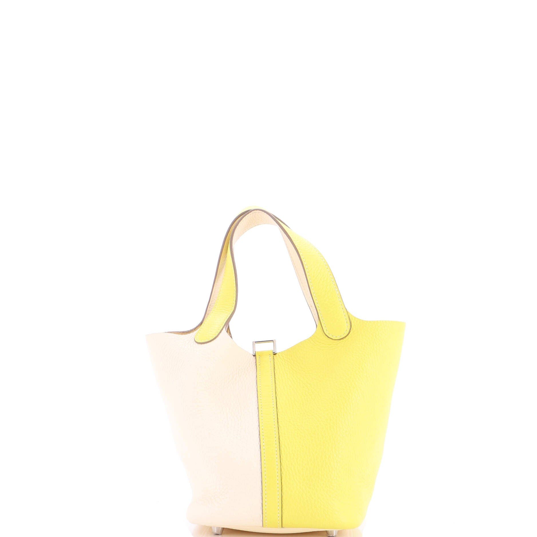 Pre-Owned Hermes Picotin Lock Bag Bicolor Clemence PM, Alternate, color, Bicolor - Nata/Lime