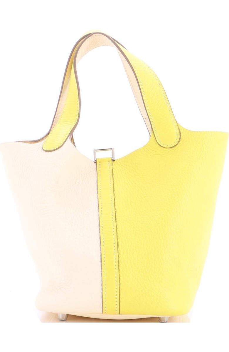 Pre-Owned Hermes Picotin Lock Bag Bicolor Clemence PM, Alternate, color, Bicolor - Nata/Lime