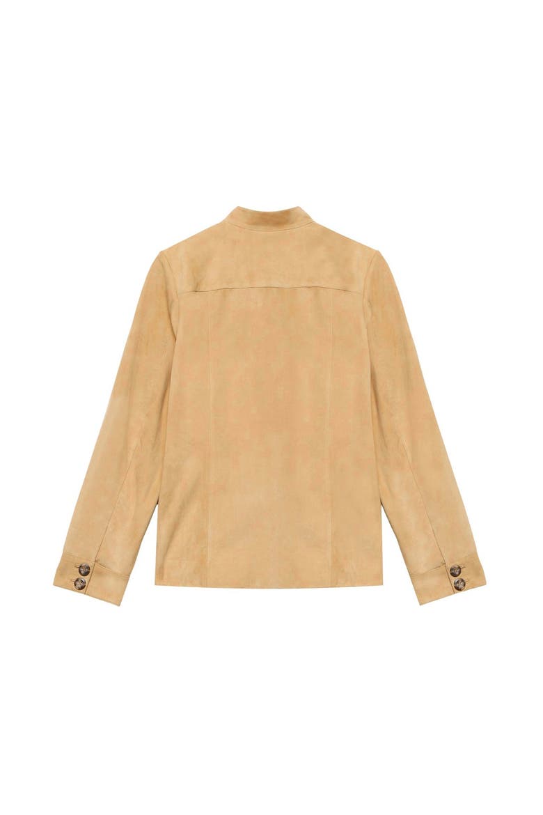 Suede Military Jacket, Alternate, color, Tan