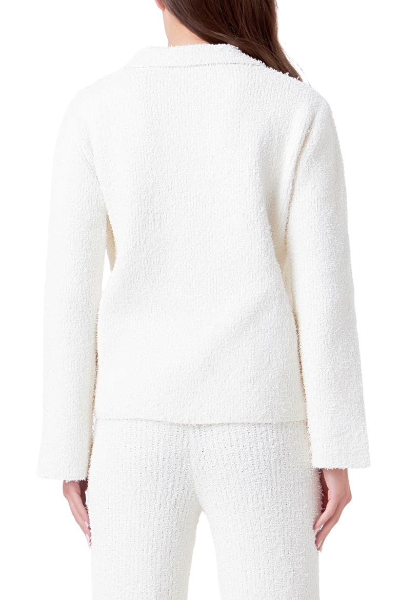 Textured Fuzzy Collared Sweater, Alternate, color, CREAM