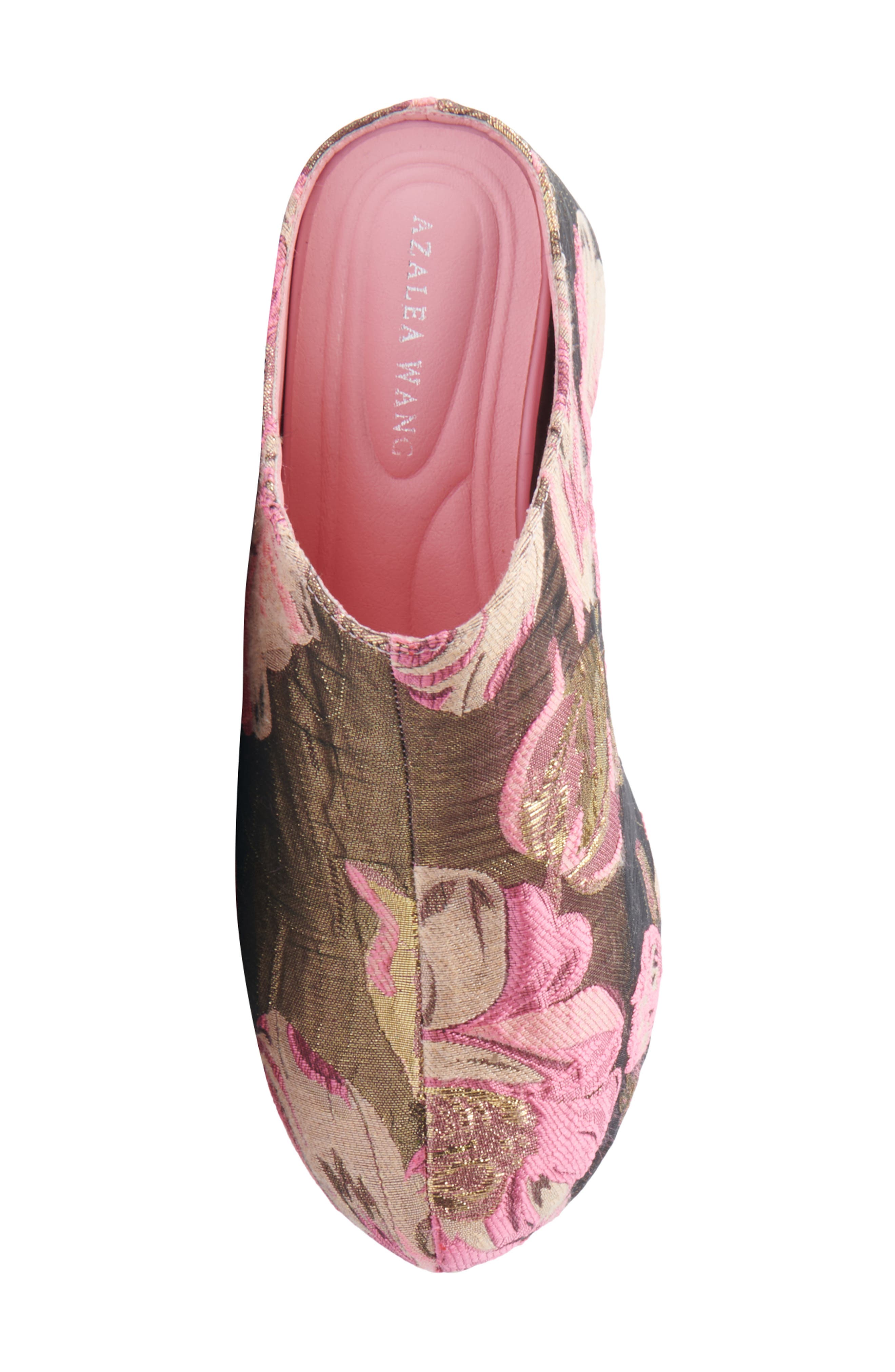 AZALEA WANG Naava Floral Jacquard Clog, Alternate, color, 