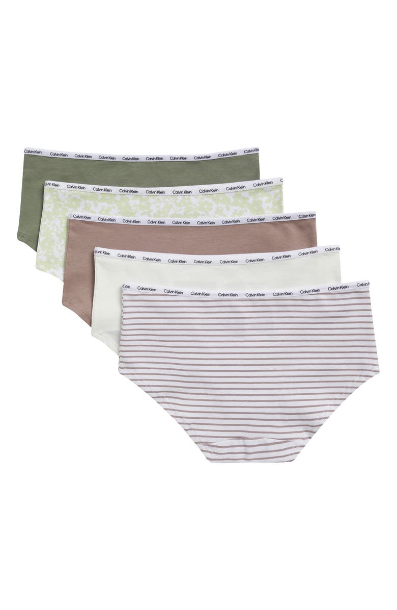 Calvin Klein Kids' Hipster Panties - Pack of 5, Alternate, color, Bloom Stripe