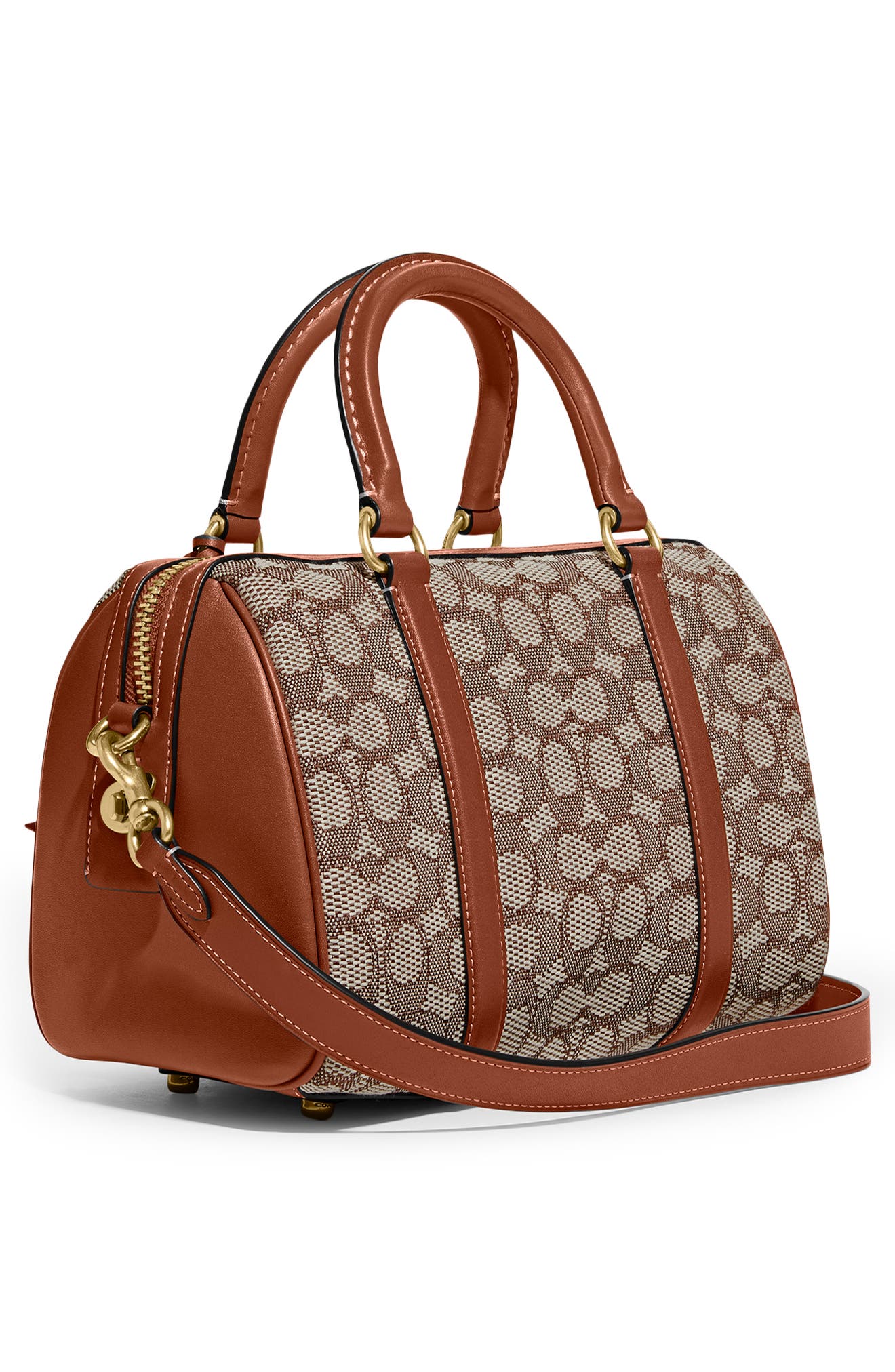 COACH Ruby Signature Jacquard Satchel, Alternate, color, 