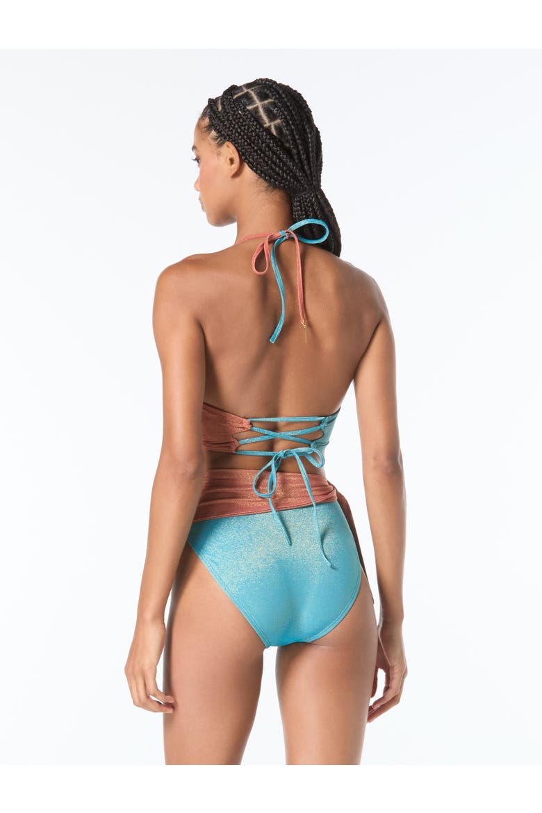 Wrap Front Bra Swim Top, Alternate, color, Zenith