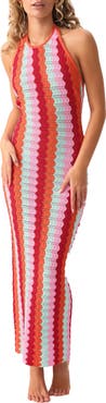 PQ SWIM Aurelia Halter Maxi Cover-Up Dress
