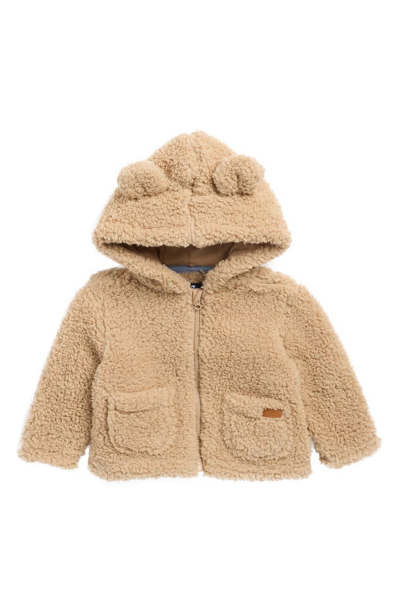 7 For All Mankind Faux Shearling Bear Jacket, Main, color, Khaki