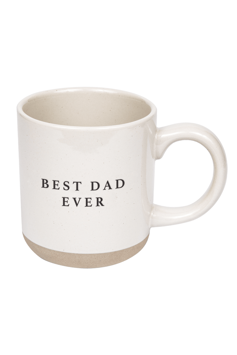 Stoneware Quote Coffee Mug, Main, color, Cream Speckled Mug