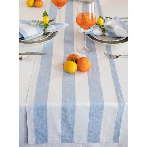 Linen Table Runner - Cabana Stripe