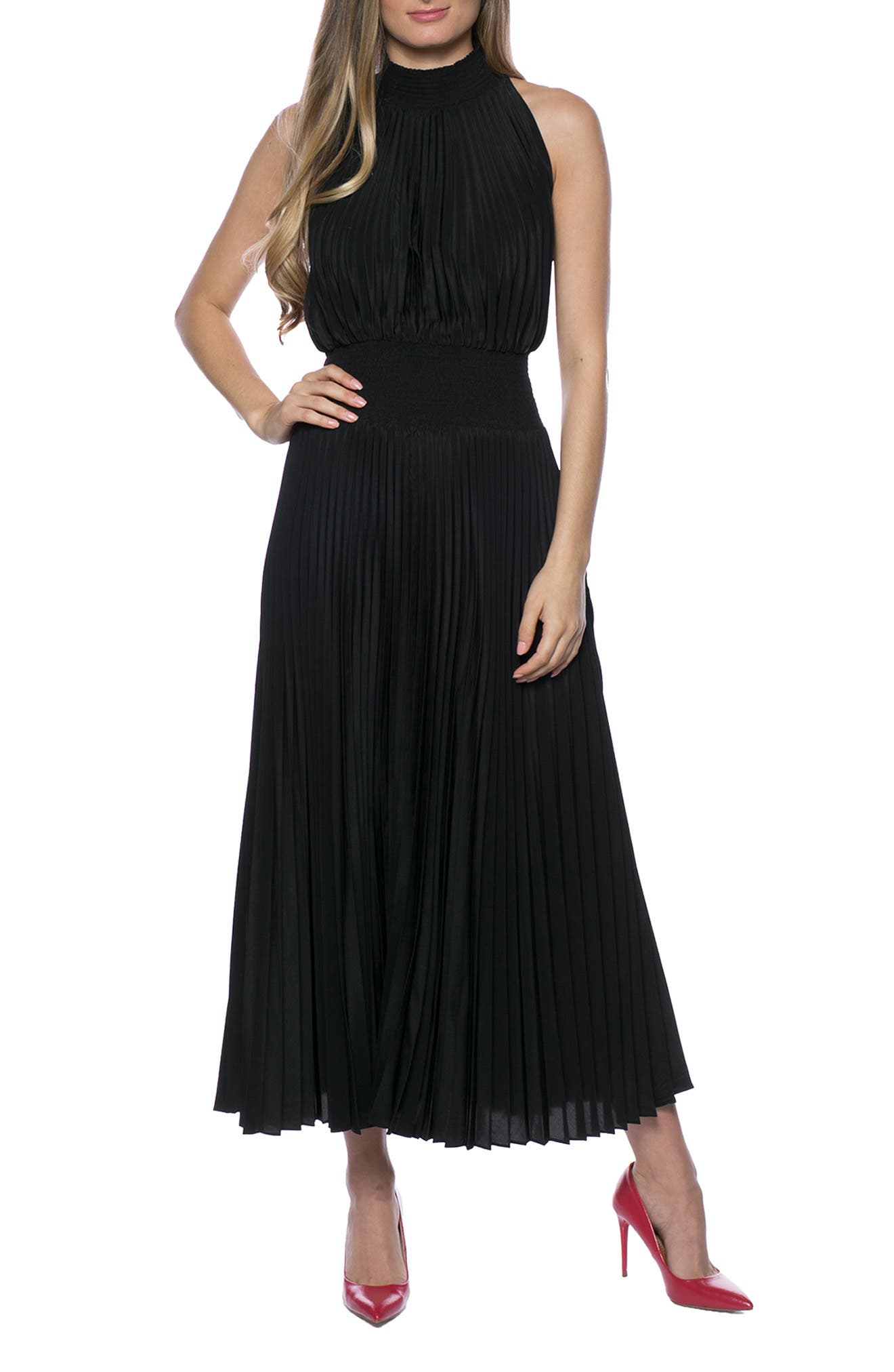 Marina Pleated Midi Dress