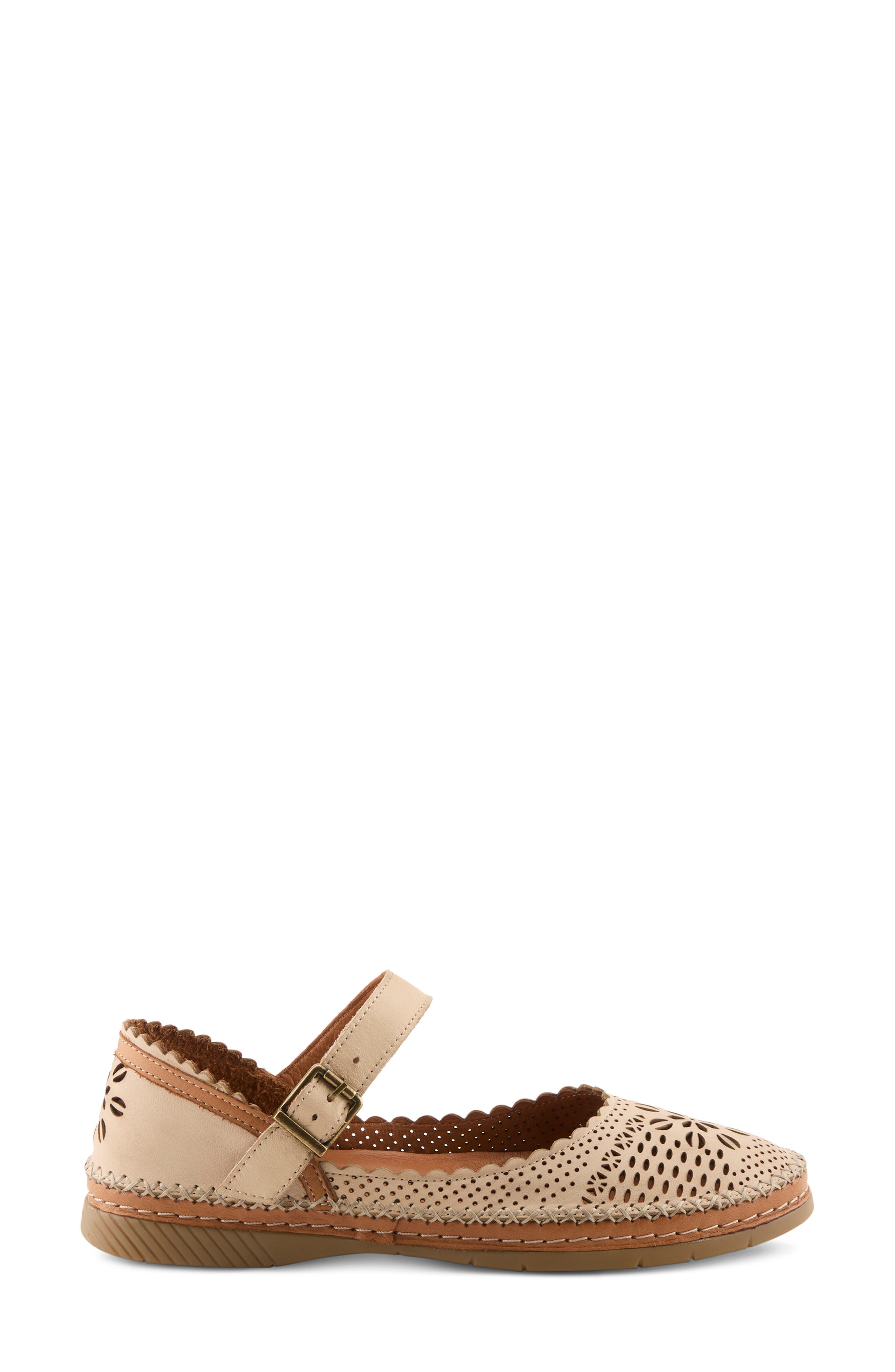 Zabelle Mary Jane Flat, Alternate, color, BEIGE