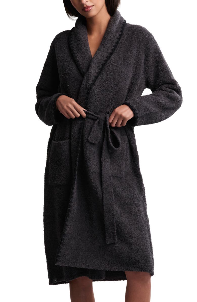 Barefoot Dreams<sup>®</sup> CozyChic<sup>®</sup> Blanket Stitch Robe, Main, color, Carbon