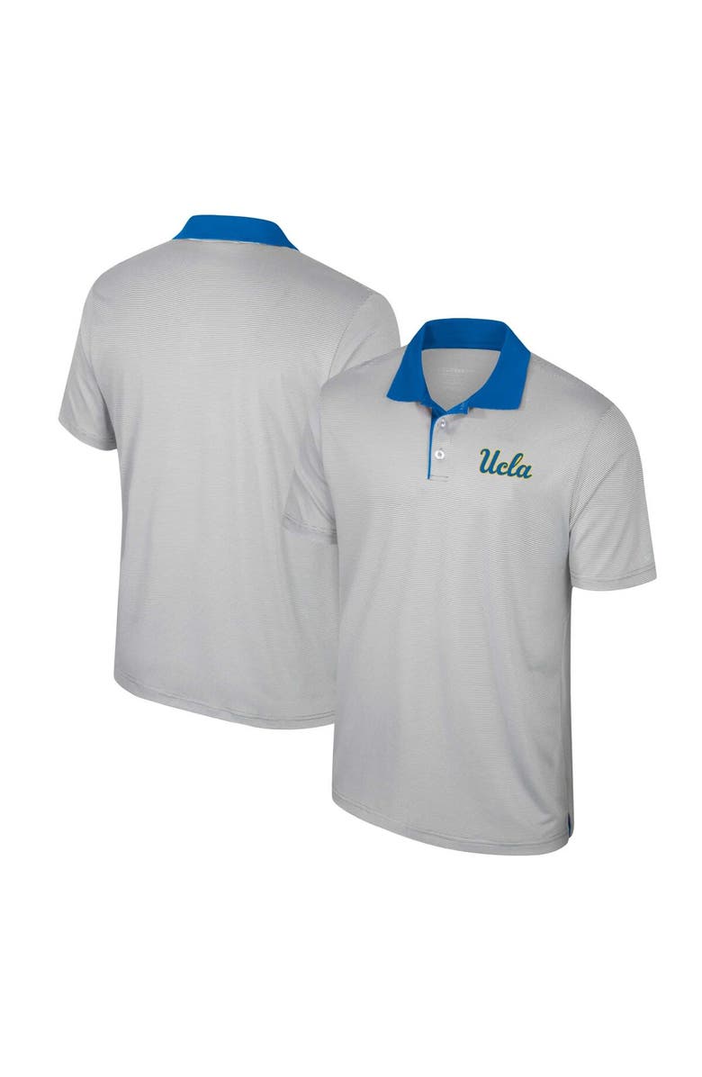 COLOSSEUM Men's Colosseum Gray UCLA Bruins Tuck Striped Polo, Main, color,