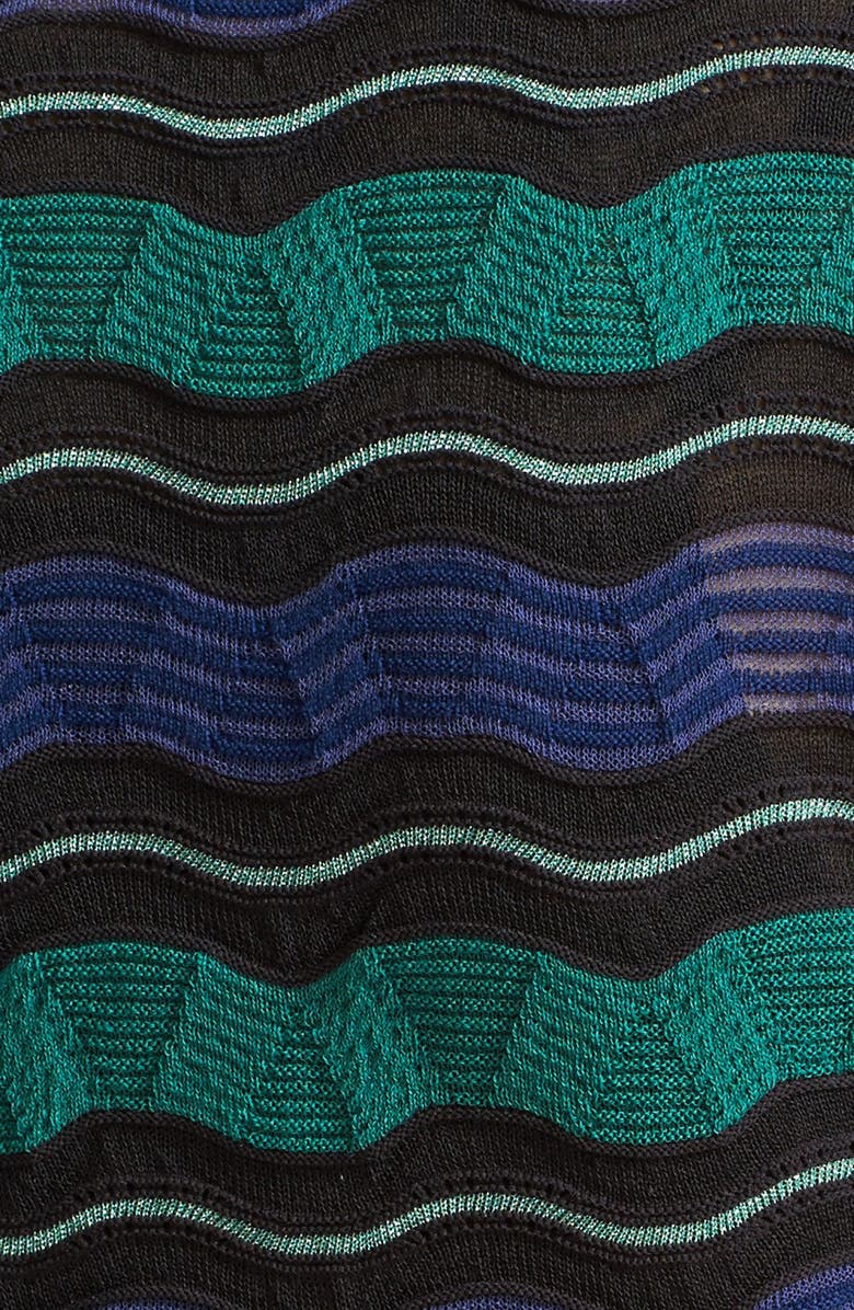 M Missoni Ripple Ribbon Stitch Fit & Flare Dress, Alternate, color,
