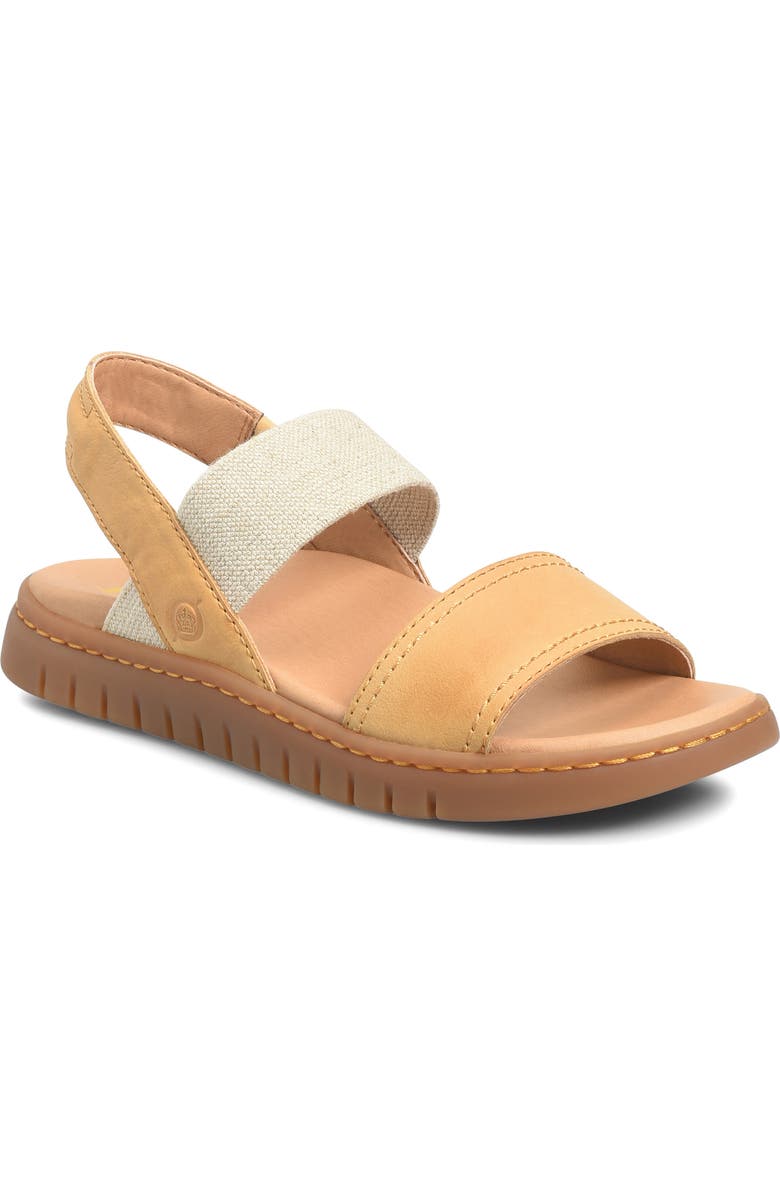Børn Amabel Sandal, Main, color, Yellow Leather