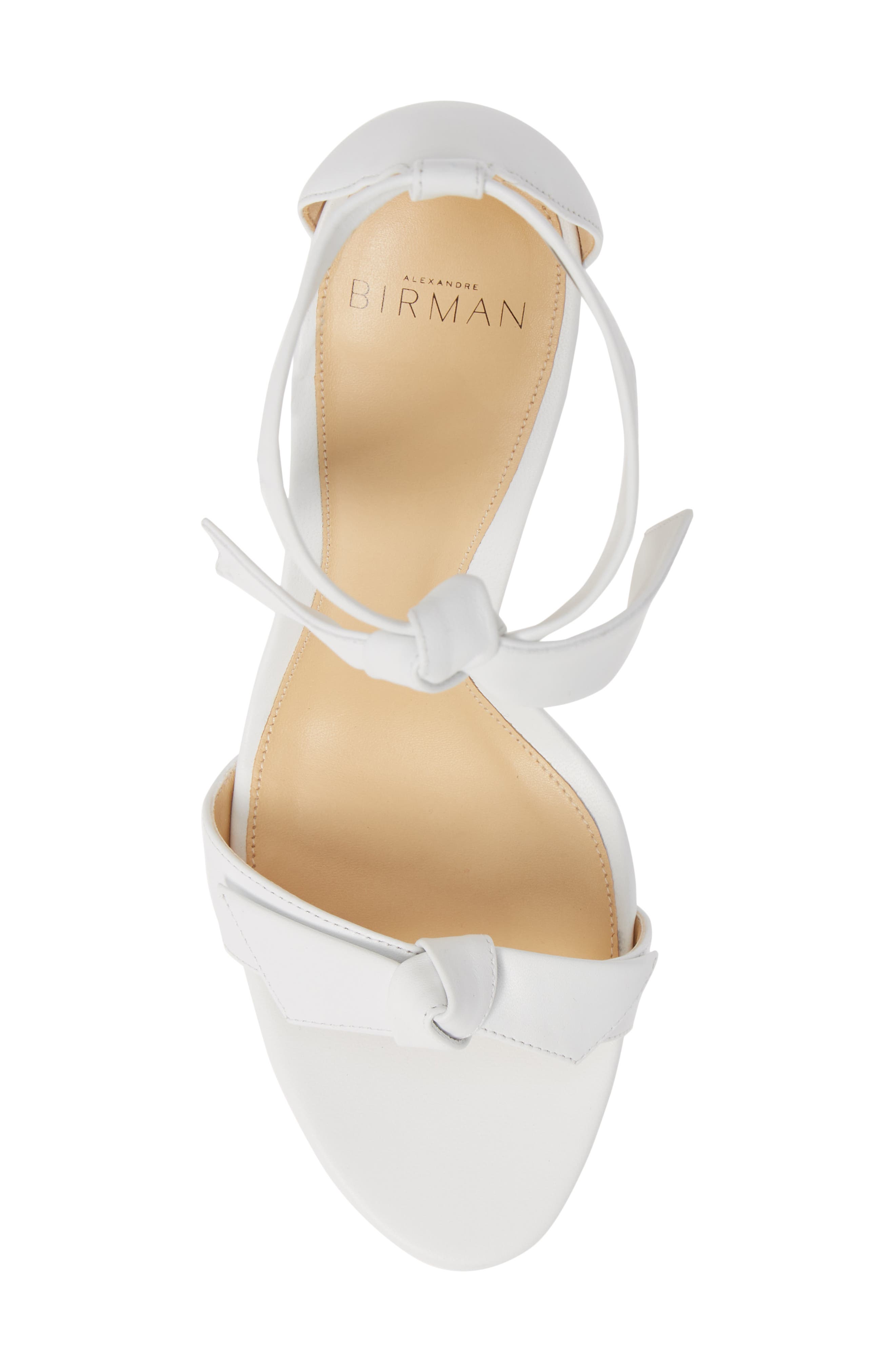 Clarita Knotted Sandal, Alternate, color, WHITE LEATHER