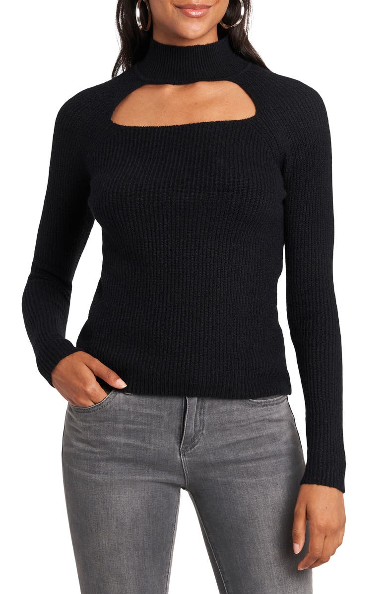1.STATE Keyhole Mock Neck Sweater, Main, color, 