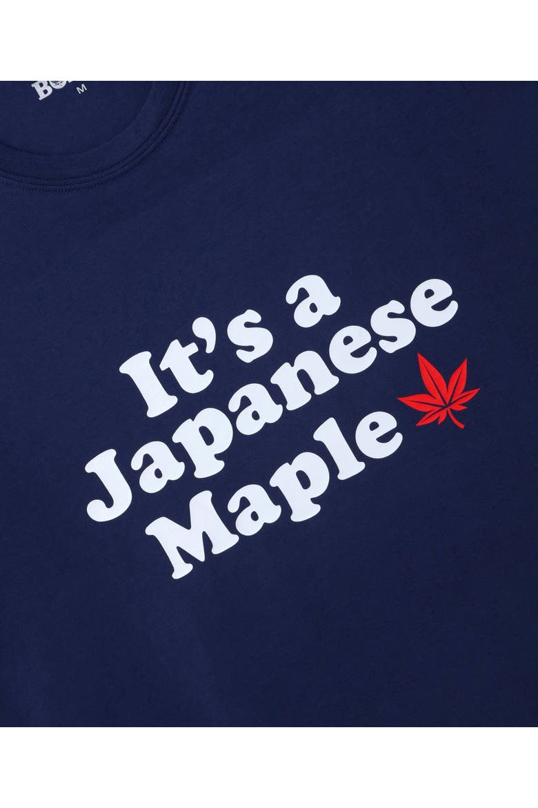 Japanese Maple Leaf Tee, Alternate, color, Navy