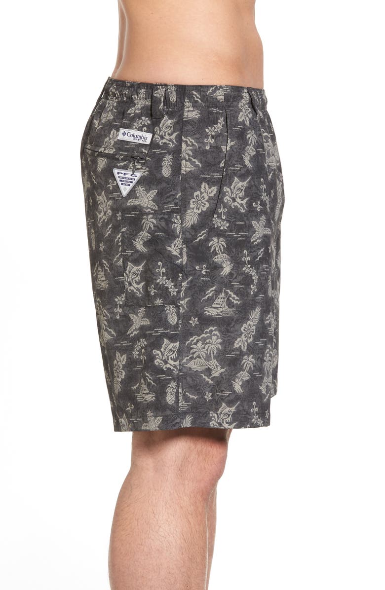 Columbia PFG Backcast II Print Swim Trunks, Alternate, color, 
