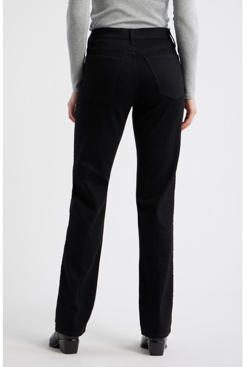 The Longline Straight Leg Jeans, Alternate, color, CLEAN BLACK WASH